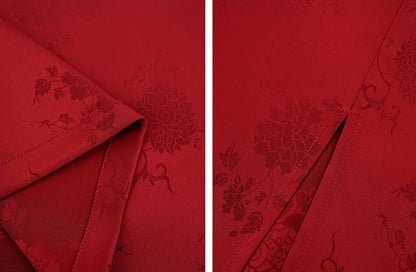 HECO Chinese acetate jacquard women's cool flesh covering elegant skirt - DATE.