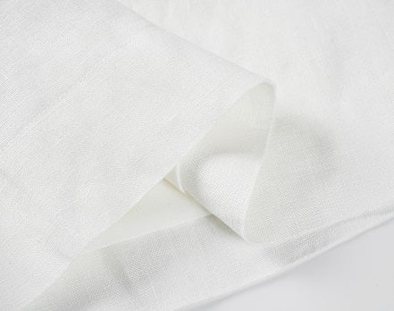 COMME MOI summer women's white linen shorts - DOMINUS.