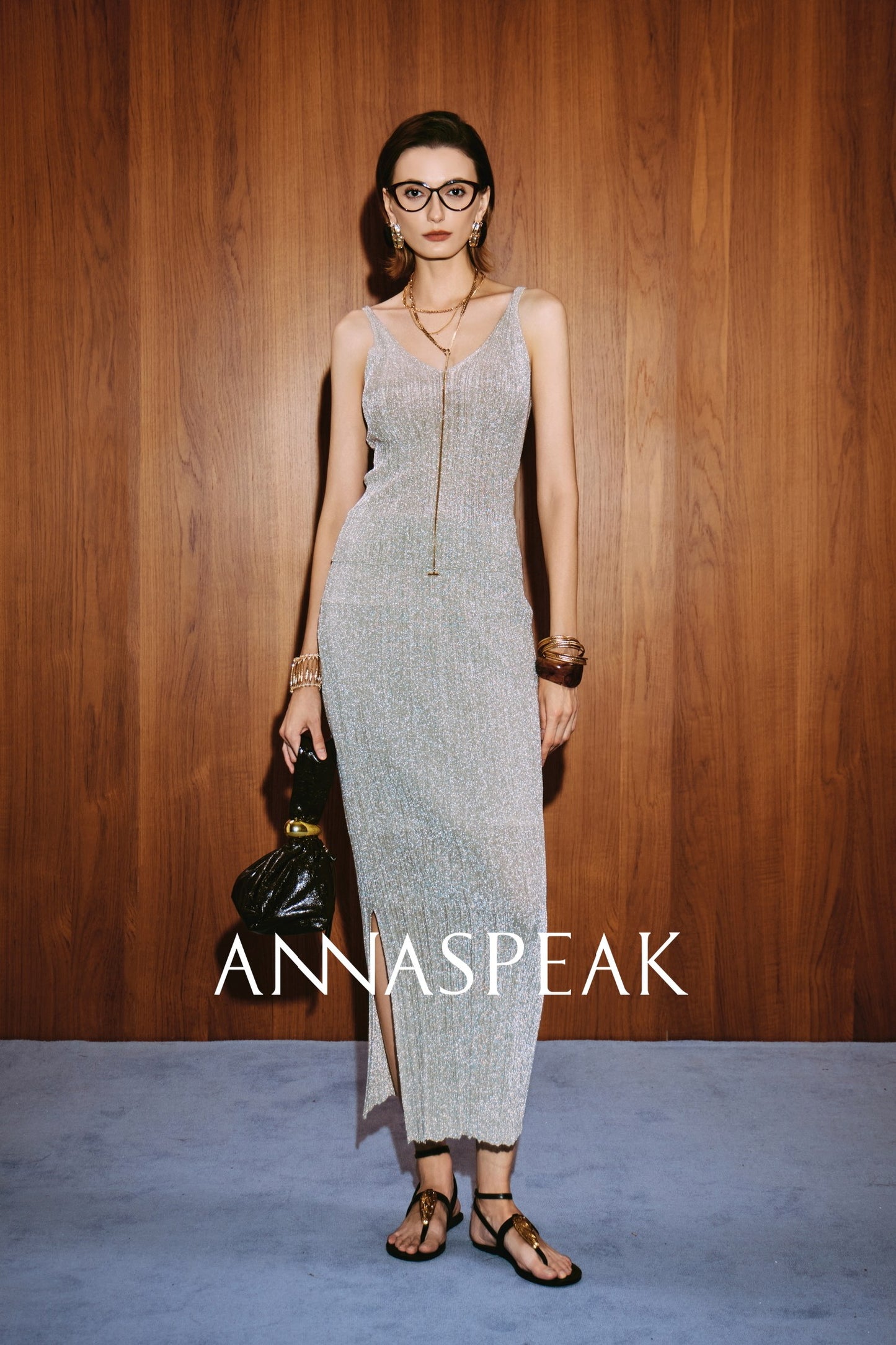ANNASPEAK dry soft and cool VISCOSE pit strip suspender straight skirt set-CHOTA.