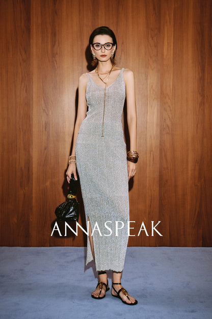 ANNASPEAK dry soft and cool VISCOSE pit strip suspender straight skirt set-CHOTA.