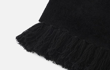 ZHUCHONGYUN winter fringed wool jacquard knit long skirt--MINATO.