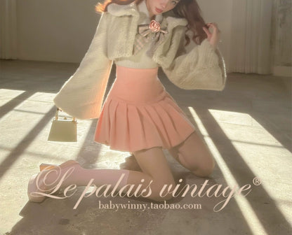 Le Palais Vintage Luxury Long Sleeves Slim Fit Sweater Set Dinner date Suit-Natasha