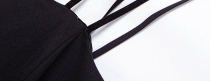 Le Palais  50s classic pink and black contrast bow cinched waist Dress-WENDY