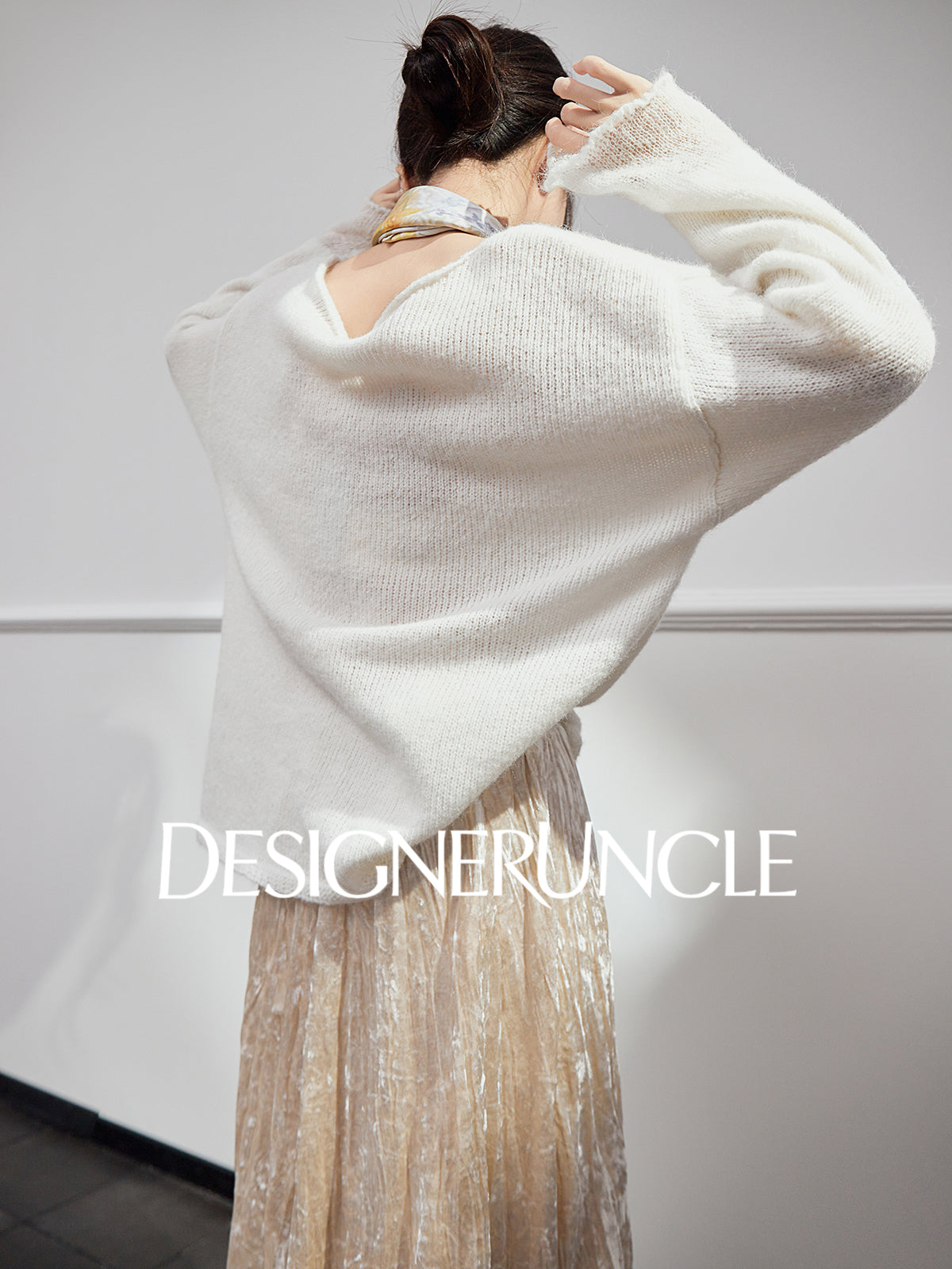 DGU "Soft Light"women's sweater loose and versatile shows thin and lazy knitted jacket - CREW.