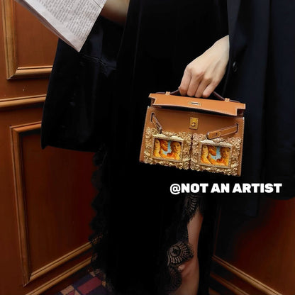 NOT AN ARTIST Botticelli's Venus of the Birth art exhibition-themed clutch bag - GRAVITY