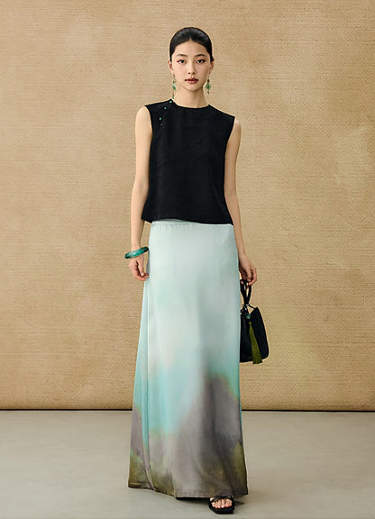 HECO Chinese Diagonal Jacquard Round Neck Vest - HOVER.