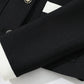 Autumn Classic Black Contrast Light Luxury Shaped Bow Cropped Blazer - Lio