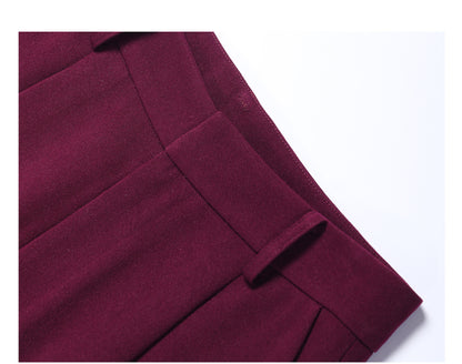 WANGXO | Cool Skin-Friendly Slanted Vest & Single-Pleated Trousers Elegant Suit- VEDA
