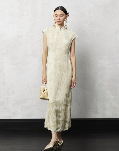 HECO Summer Jacquard Linen Dress Long Skirt - set.