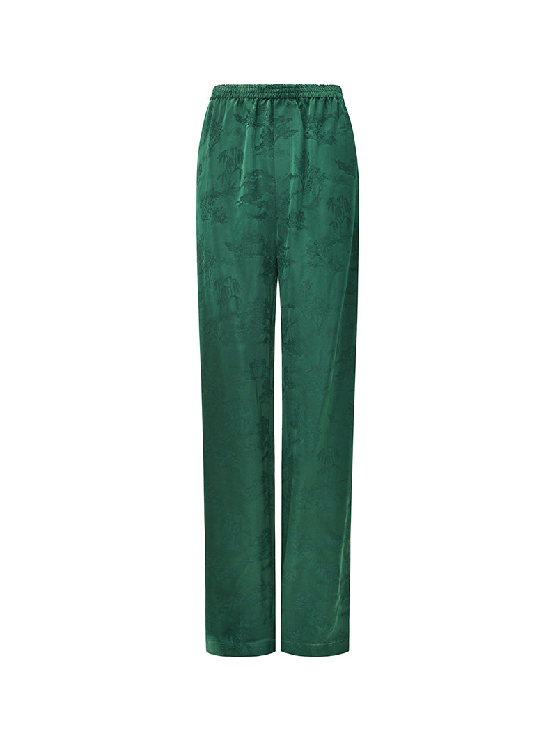 M essential Mackay designer Jacquard dense stand string neck top dress skirt pant set - Asaha