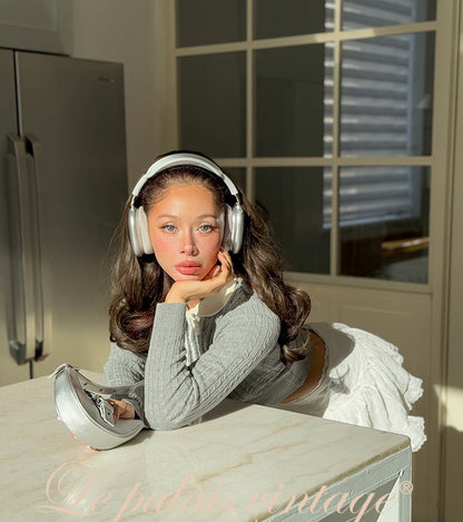 Le Palais Vintage white low-rise skirt-TEE.