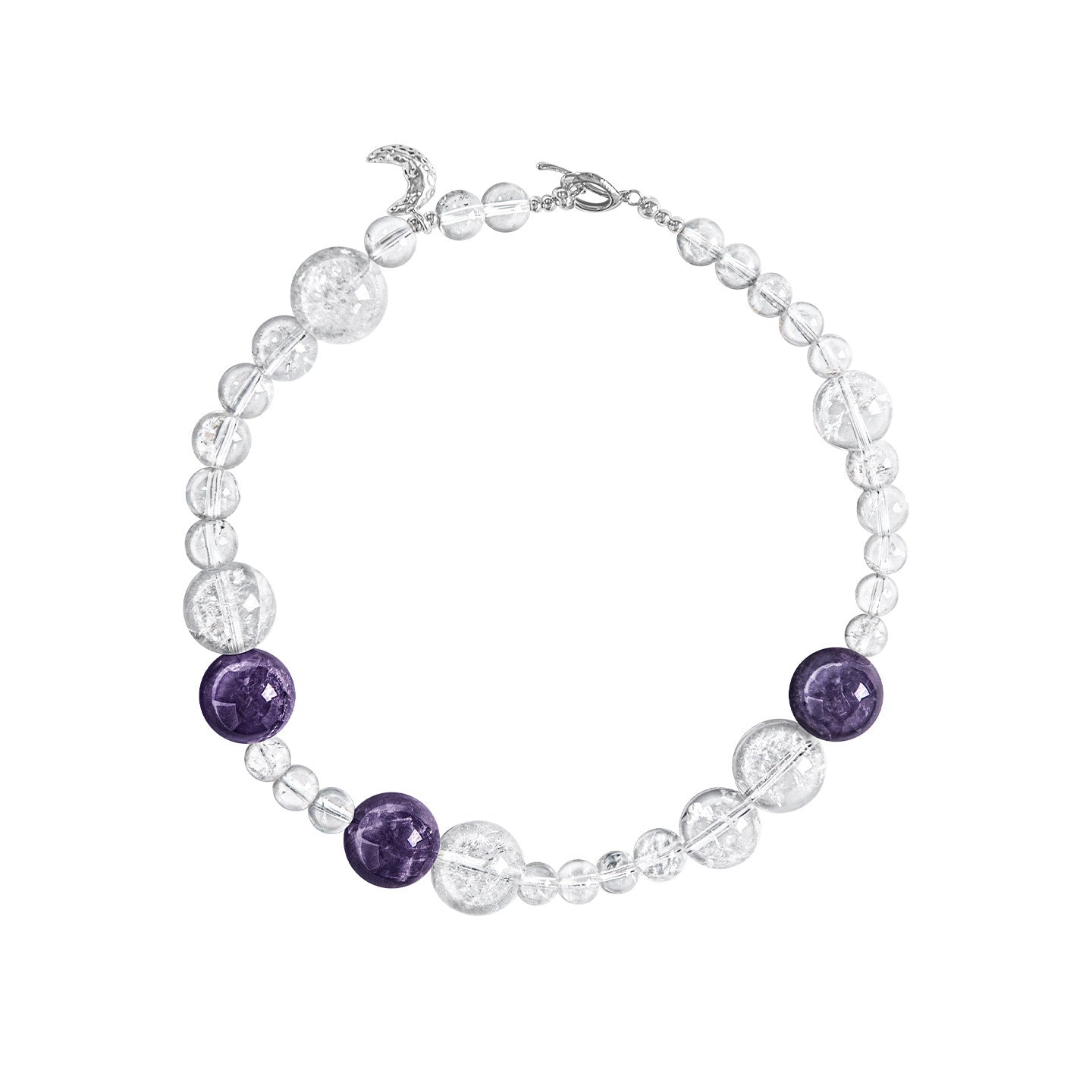 TUYUE natural hidden crystal amethyst temperament necklace - SIMON.
