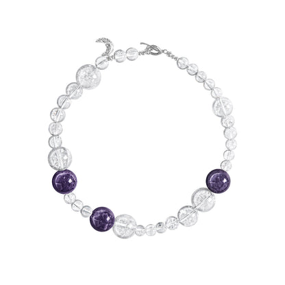 TUYUE natural hidden crystal amethyst temperament necklace - SIMON.