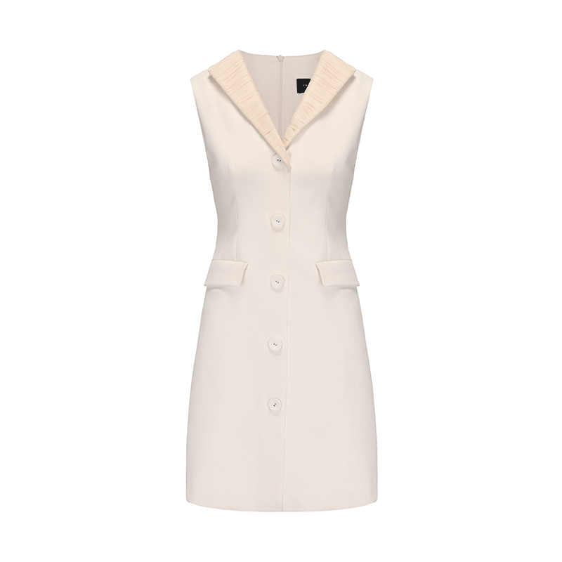 ATELIER MISS LU Spring/Summer Joza Waist Vest Dress - BLUE