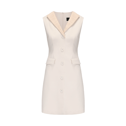 ATELIER MISS LU Spring/Summer Joza Waist Vest Dress - BLUE