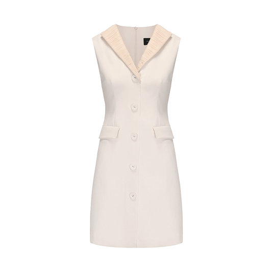 ATELIER MISS LU Spring/Summer Joza Waist Vest Dress - BLUE