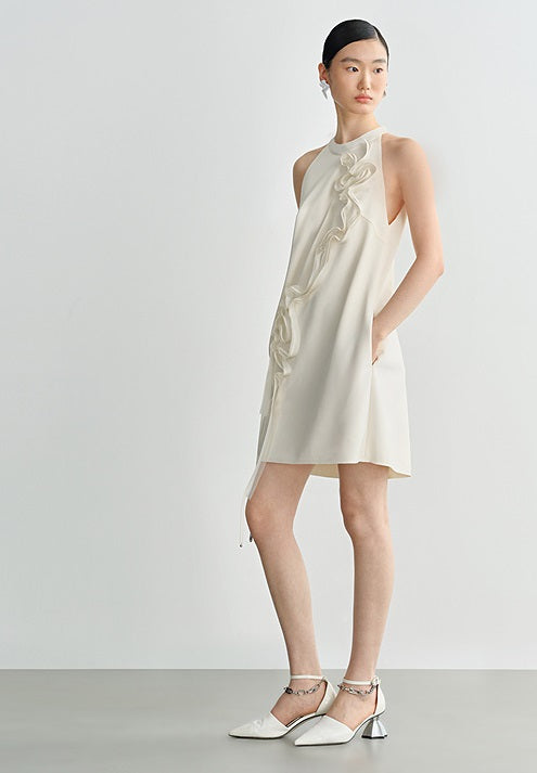 COMME MOI Lv Yan Designer Summer New Dribble Halterneck Dress Set - POSEY.