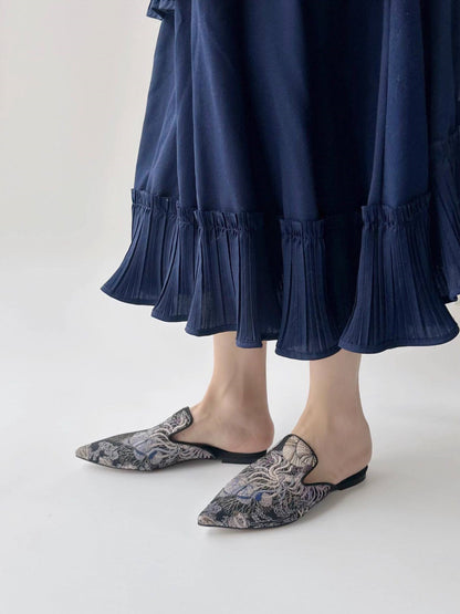 B-FEI women's flat pointed toe slippers-MURA.