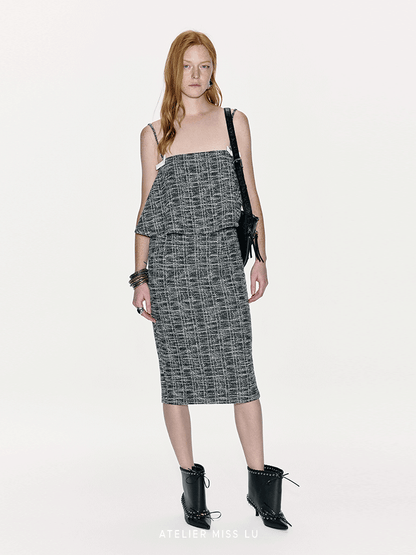 ATELIER MISS LU Small Fragrance Slim Pencil Stretch Skirt  - THOMAS