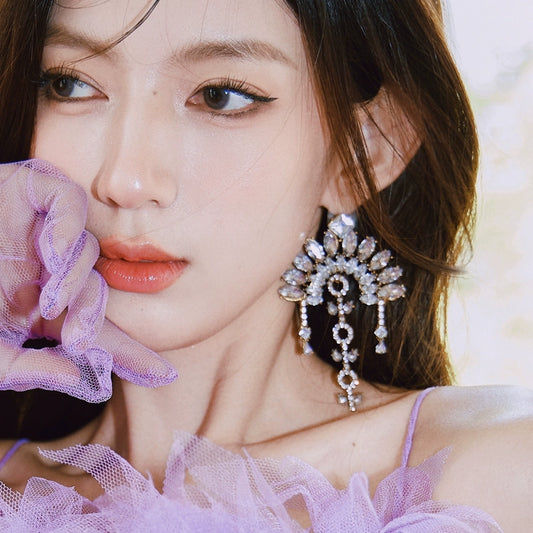 DOLLY Luxury Diamond Shaped Tassel Earrings-GOOD