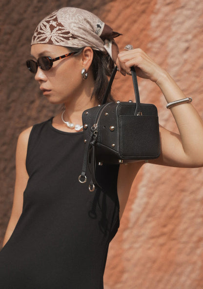 IUBALLET New Rivet Small Square Tote Bag - EZEKIEL.