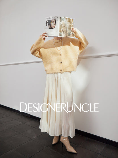 DGU "Suying" gray wool knitted sweater commuting slimming versatile top - EVID.