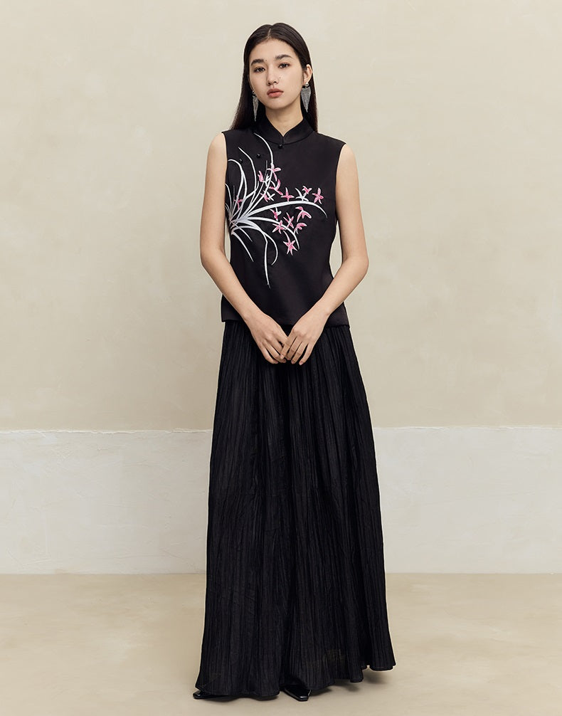 HECO sleeveless purple black white vest top women - waters.