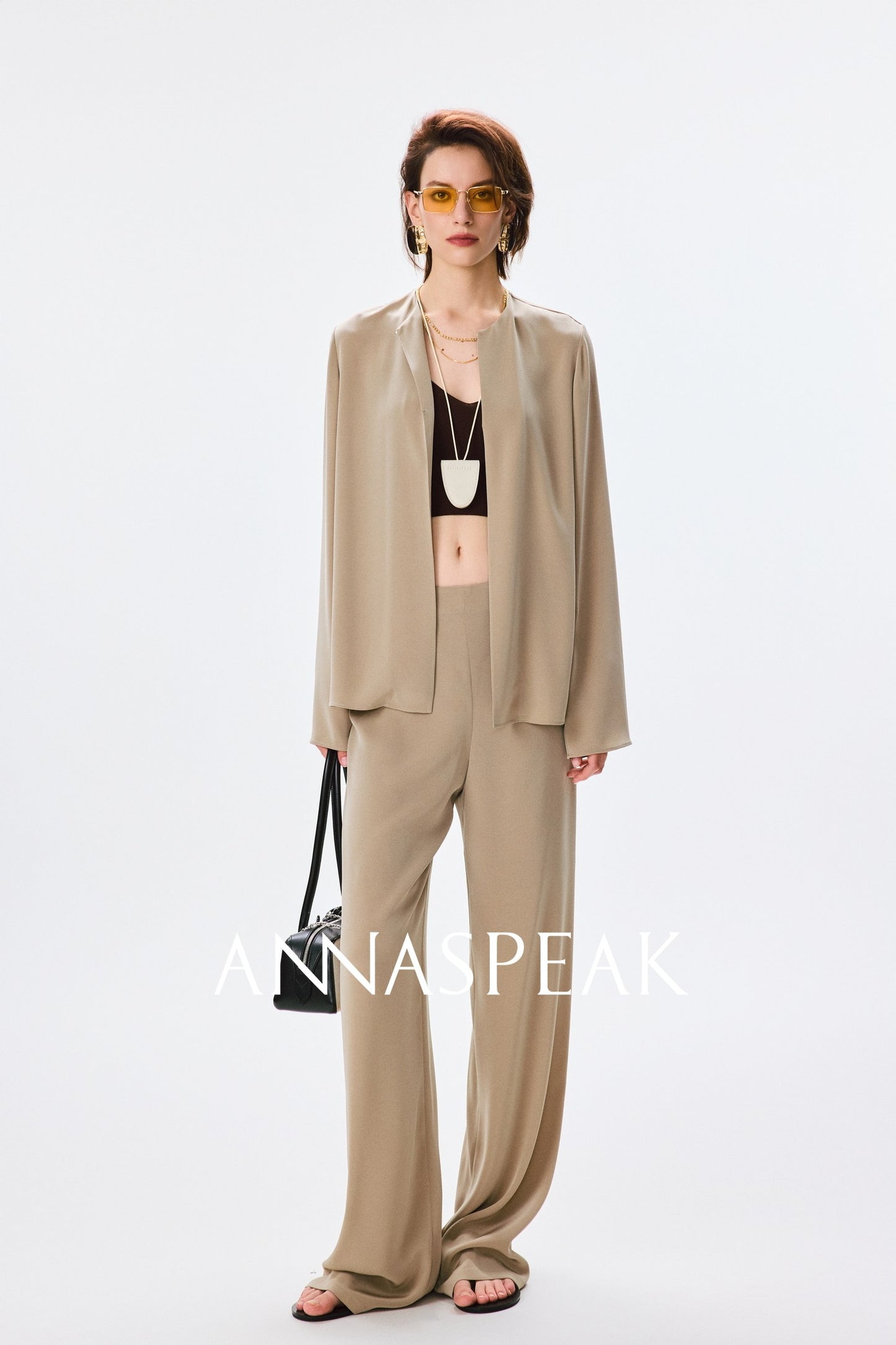 ANNASPEAK  light and cool jacket trousers high-end set-MAC.