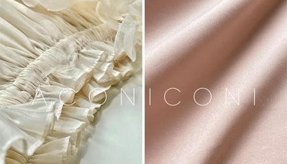 Aconiconi Luxury Off-Shoulder Flower Short Sleeve bridal baby doll Dress - Magnolia Lotus Fragrance