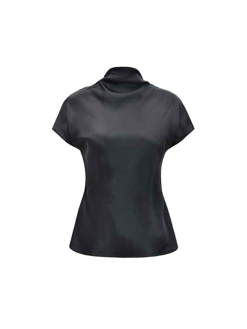 M essential Mackay designer Morley Flat Lace-up backless top pleated black skirt - Sidd.