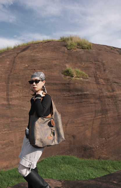 IUBALLET Relaxism New Lace One Shoulder Crossbody Large Capacity Tote Bag - APOCALYPSE ?