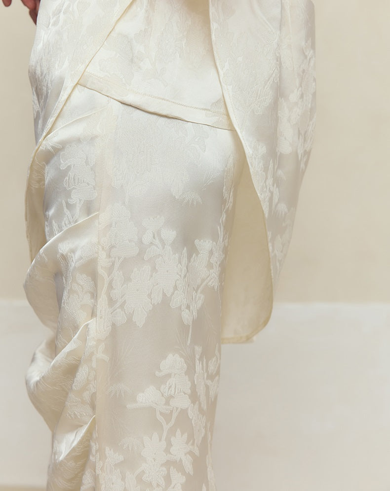 HECO Pleated red black white Skirt Slim High Waist Woman - glad.