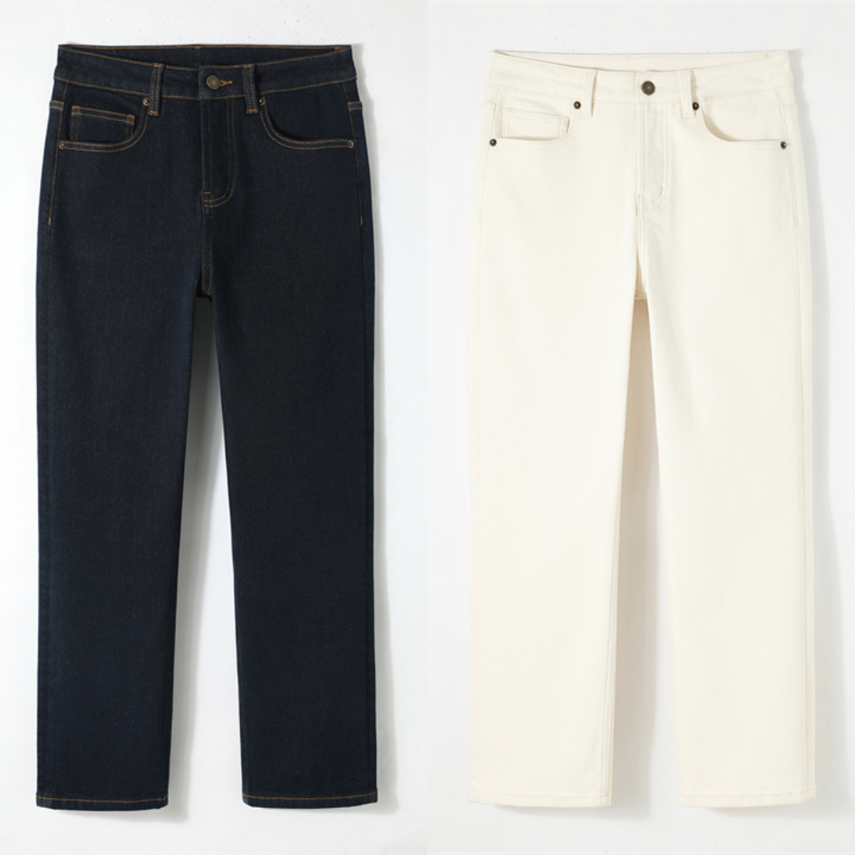 PIAOIN Cashmere Waxy Velvet Thickened Women's Jeans Versatile Slim Pants-CENA