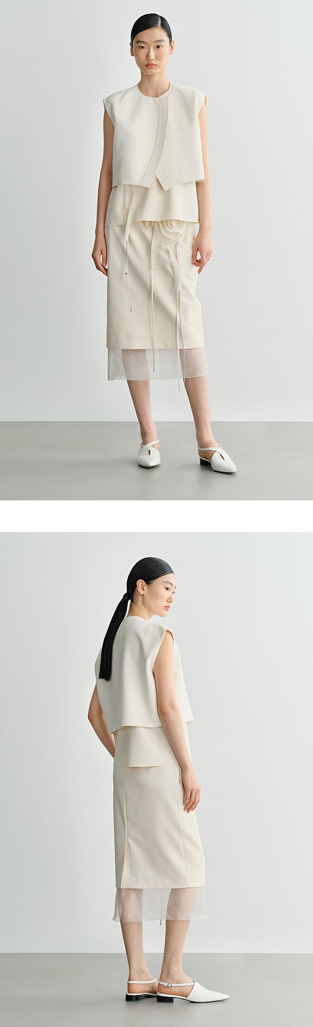 COMME MOI Lv Yan Designer Summer New Dribble Halterneck Dress Set - POSEY.