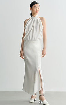 COMME MOI Lv Yan Designer Summer Women's Small Stand Collar Floater Top - ALTER.