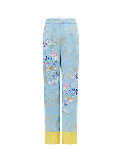 M essential Mackay designer butterfly embroidery bias slip dress pants - vuia wake.