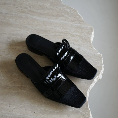 B-FEI niche French semi-slippers toe mules-JISUNG.