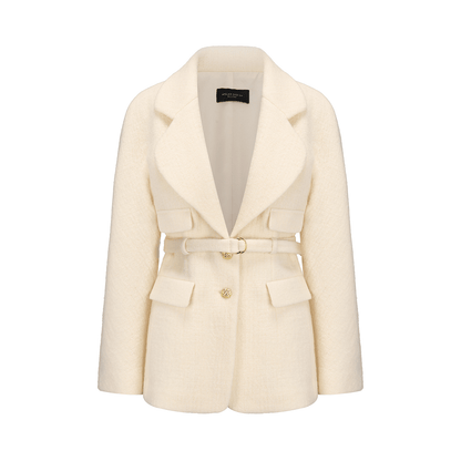 ATELIER MISS LU  intage flower buckle sheep wool blazer - RELIC.