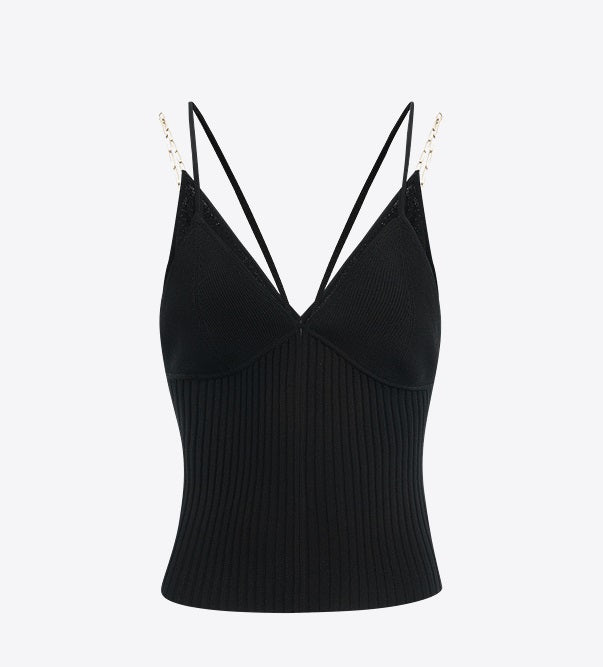 COMME MOI  Women's Double Camisole Knitted Vest - GENESIS.