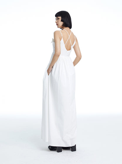 TINY IN high waist large women's halter neck back cut-out long dress- AMADA
