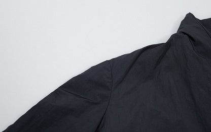 ZHUCHONGYUN placket black loose straight down jacket--ILLUMI.