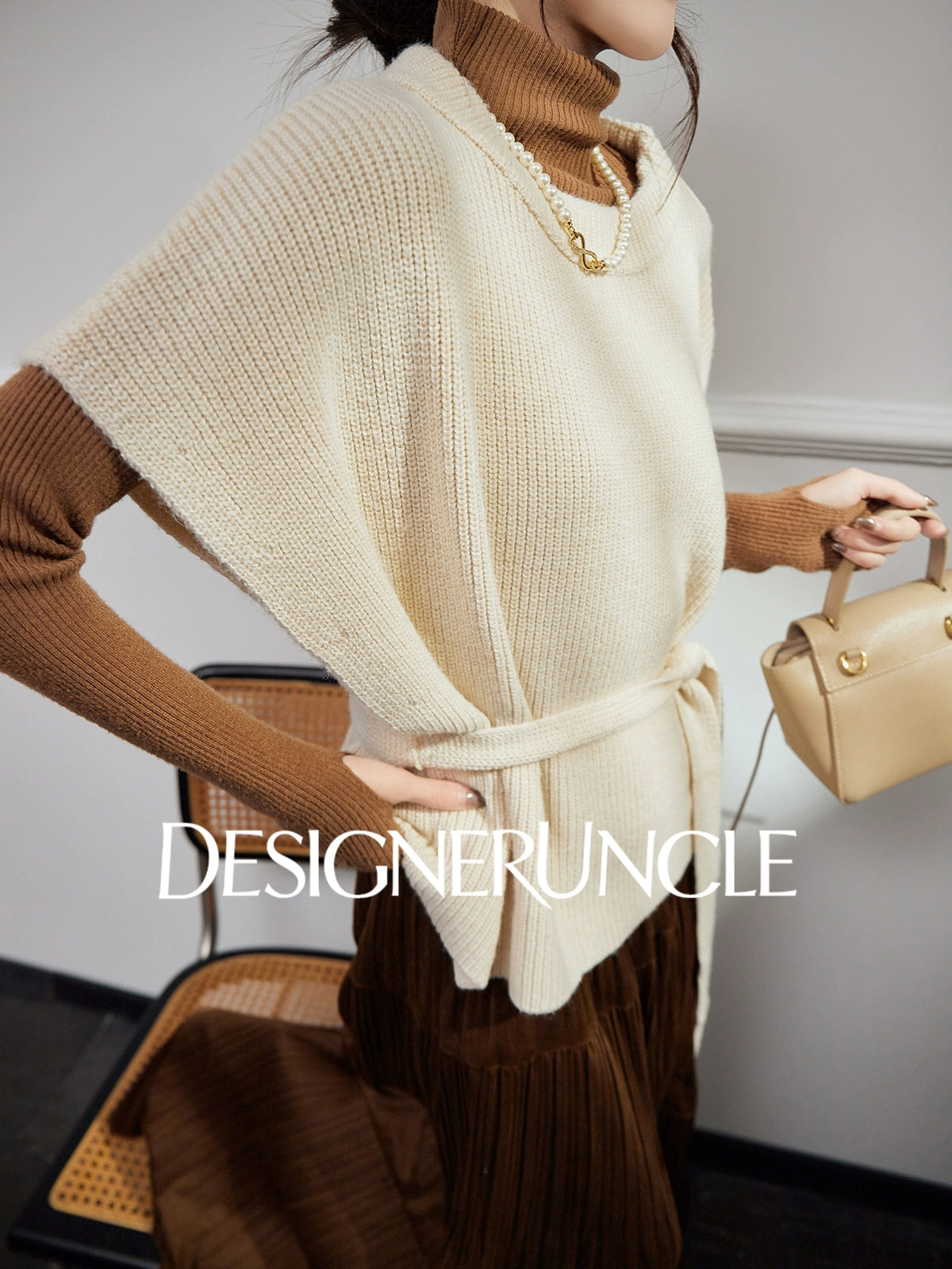 DGU| Off-white vest loose niche design fashionable loose top - Kyla.