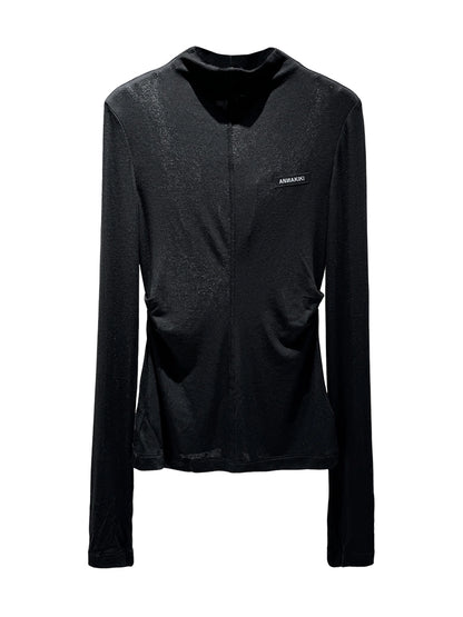 ANNAKIKI three-dimensional fashion personality cutout pleated top-RYUSEI