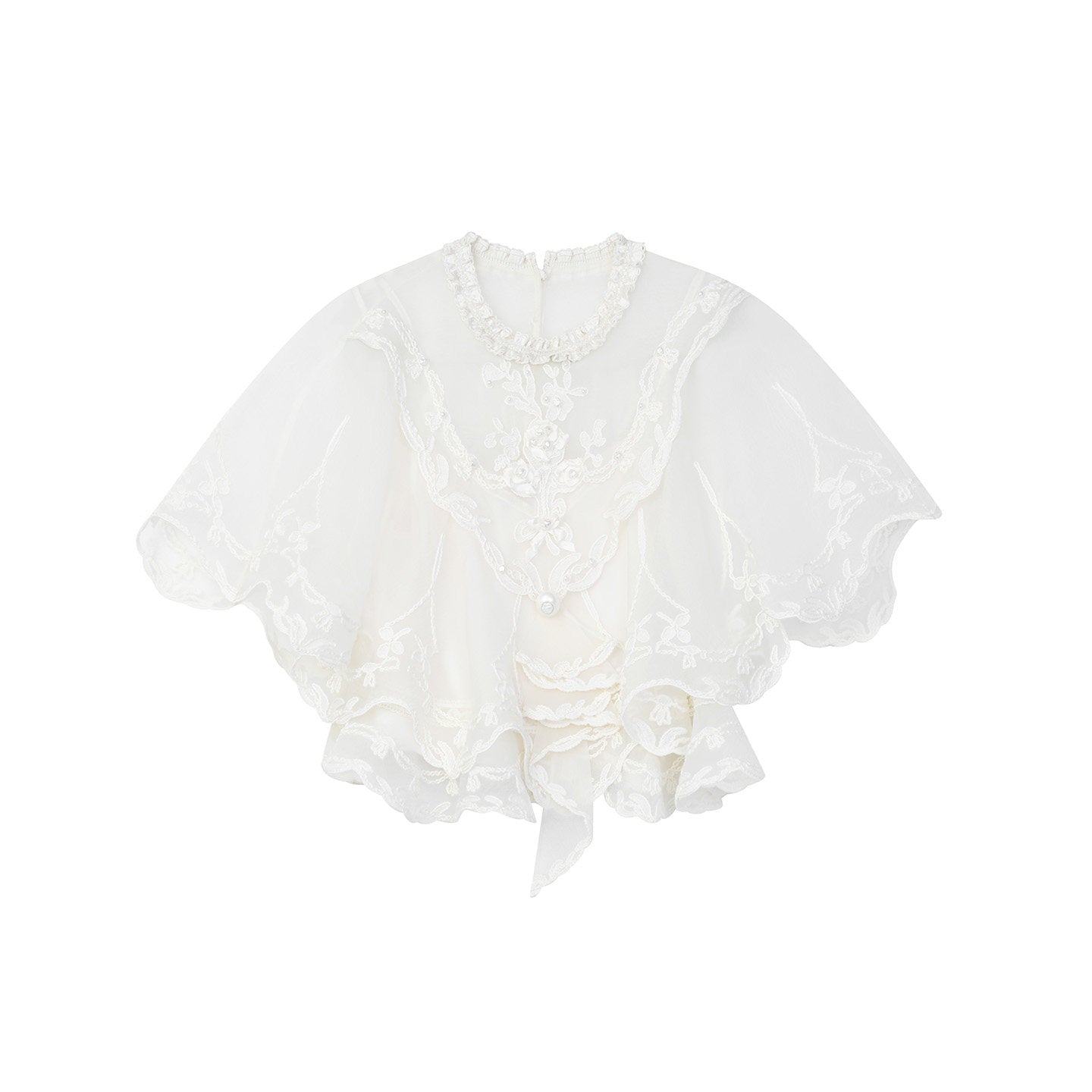 FAME organza embroidered beaded top - HAYDEN