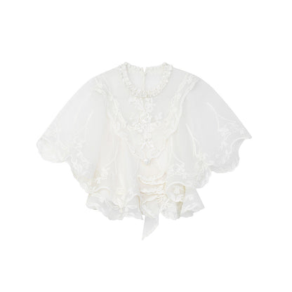 FAME organza embroidered beaded top - HAYDEN
