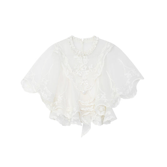 FAME organza embroidered beaded top - HAYDEN