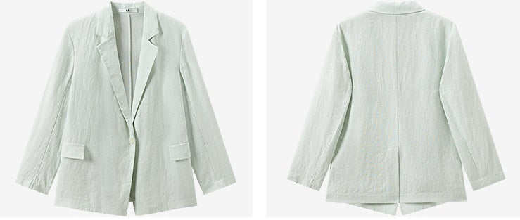 COMME MOI women's light linen wide-leg pant suit set - MESSIAH.