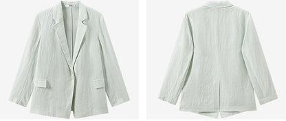 COMME MOI women's light linen wide-leg pant suit set - MESSIAH.