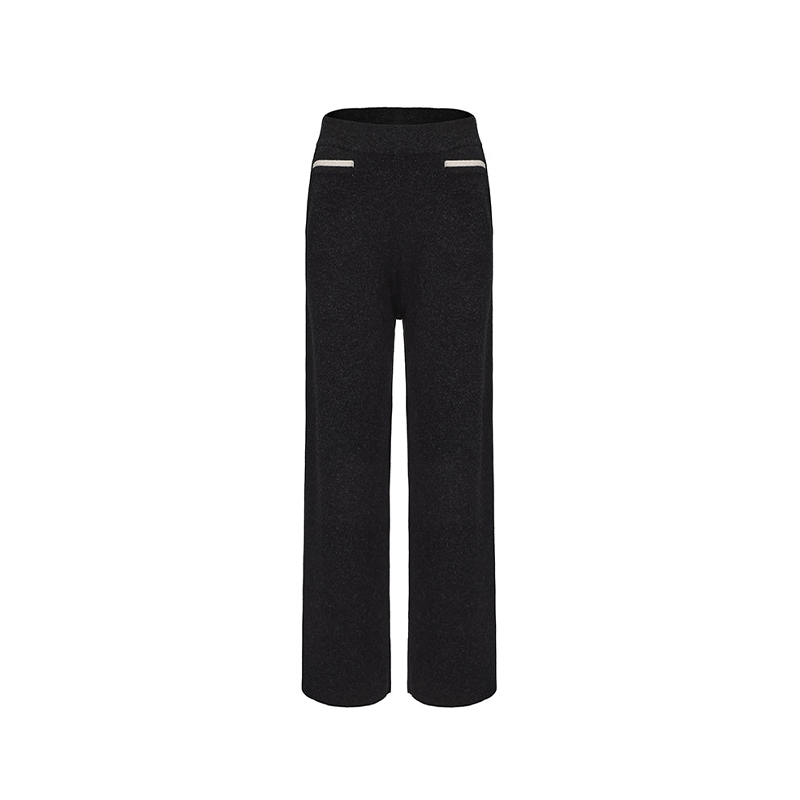 ATELIER MISS LU Fall/Winter cashmere wide-leg straight-leg Pants - MARSH