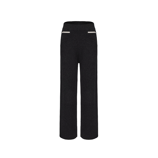 ATELIER MISS LU Fall/Winter cashmere wide-leg straight-leg Pants - MARSH